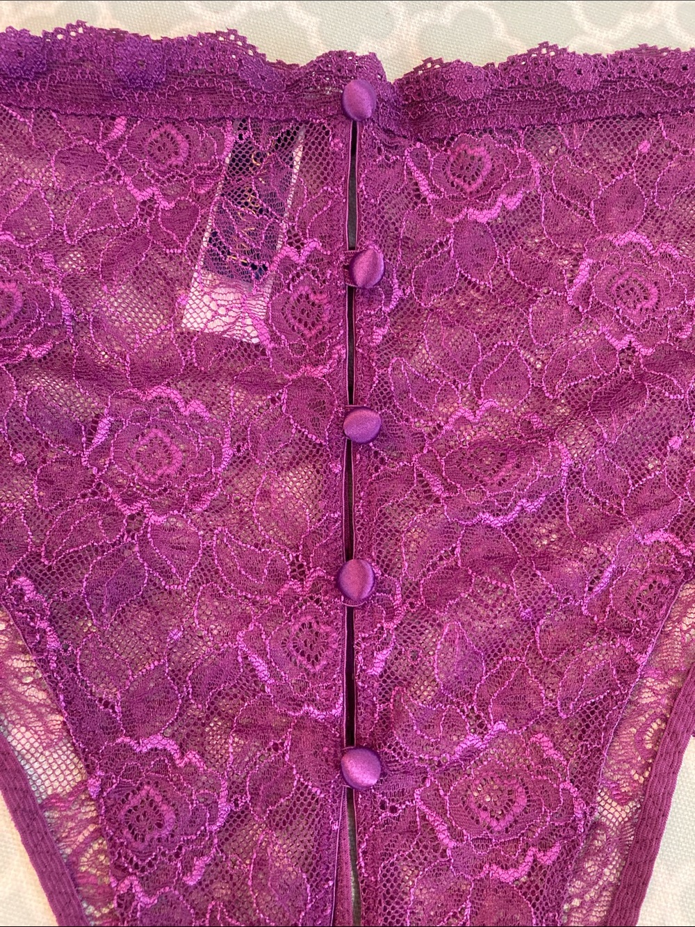 City Chic Fox & Royal Gia Cless Open Gusset Panty Purple 16 - Picture 2 of 10
